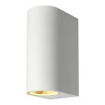 D'Lite Vossem Long Wall Light Aluminium White Up & Down | IP56 - Suitable For 2x GU10 