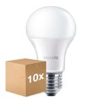 Multipack 10x Philips Corepro LED Bulb E27 Pear Frosted 13W 1521lm - 830 Warm White | Replaces 100W