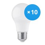 Multipack 10x LED Bulb E27 Pear Frosted 4.9W 470lm - 830 Warm White | Replaces 40W