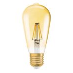Osram Vintage 1906 LED E27 Edison Filament Gold 7W 725lm - 825 Extra Warm White | Dimmable - Replaces 60W