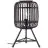 Brilliant Woodrow Table Lamp Metal Bamboo Black Wood | Suitable for 1x E27