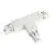 3 phase T-connector V earth right - White