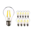 Multipack 10x Noxion Lucent LED E27 Pear Filament Clear 8.5W 1055lm - 827 Extra Warm White | Dimmable - Replaces 75W