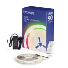 Noxion LED Strip Naga 5 Meter Complete Set - Smart Wifi - 24V - 90LEDs/m - 12W/m - RGBW - 930-965 Tunable White | 12mm - IP20 - Best Colour Rendering - SMD2835+SMD5050